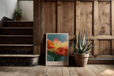 Paul Sinus Kunstdruck 40x60cm Fire Bloom – Blüte im Licht des Morgens mit funkelnden Tautropfen