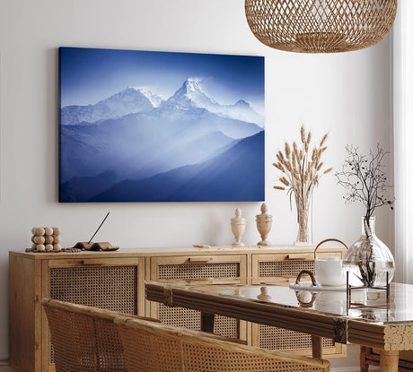 Paul Sinus Wandbild 120x80cm Himalaya Gebirge Schneegipfel Berge Natur Blau