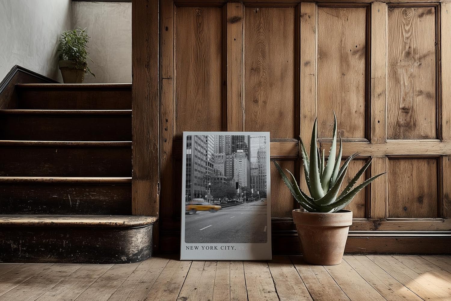Paul Sinus Kunstdruck 40x60cm New York City mit gelbem Taxi – urbanes Stadtmotiv mit Dynamik und Kontrast