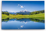 Paul Sinus Wandbild 120x80cm Alpen Alpensee Österreich Blau Natur Sonnenschein