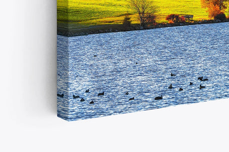 Paul Sinus Wandbild 120x80cm Rätische Alpen Alpensee See Bergsee Blau Natur