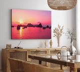Paul Sinus Wandbild 120x80cm Thailand Inseln Sonnenuntergang Schiffe Boote Meer