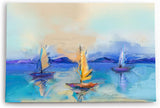 Paul Sinus Wandbild 120x80cm Segelschiffe Segelboote Segeln Meer Sonnenuntergang Abstrakt