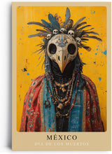Paul Sinus Leinwandbild 60x90cm Día de los Muertos mystisch farbenfroh kunstvolle Wandkunst Totenkopfmaske rituell faszinierend detailreich intensiv