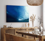 Paul Sinus Wandbild 120x80cm Welle von Innen Surfen Blau Ozean Meer Kunstvoll