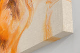 Sinus Art Wandbild 120x80cm Fließende Formen und warme Orangetöne auf hellem Grund mit künstlerischem Ausdruck