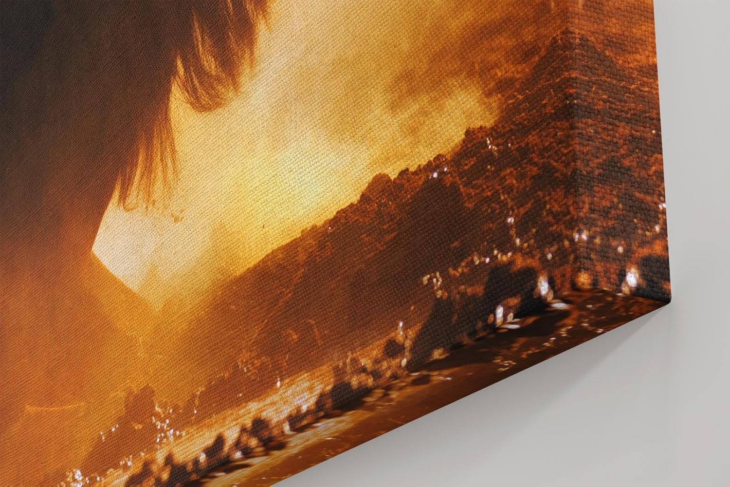 Sinus Art Wandbild 120x80cm Eindrucksvolle Tieraufnahme mit staubigem Lichtspiel und natürlicher Wildnis-Atmosphäre