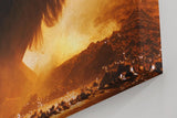 Sinus Art Wandbild 120x80cm Eindrucksvolle Tieraufnahme mit staubigem Lichtspiel und natürlicher Wildnis-Atmosphäre