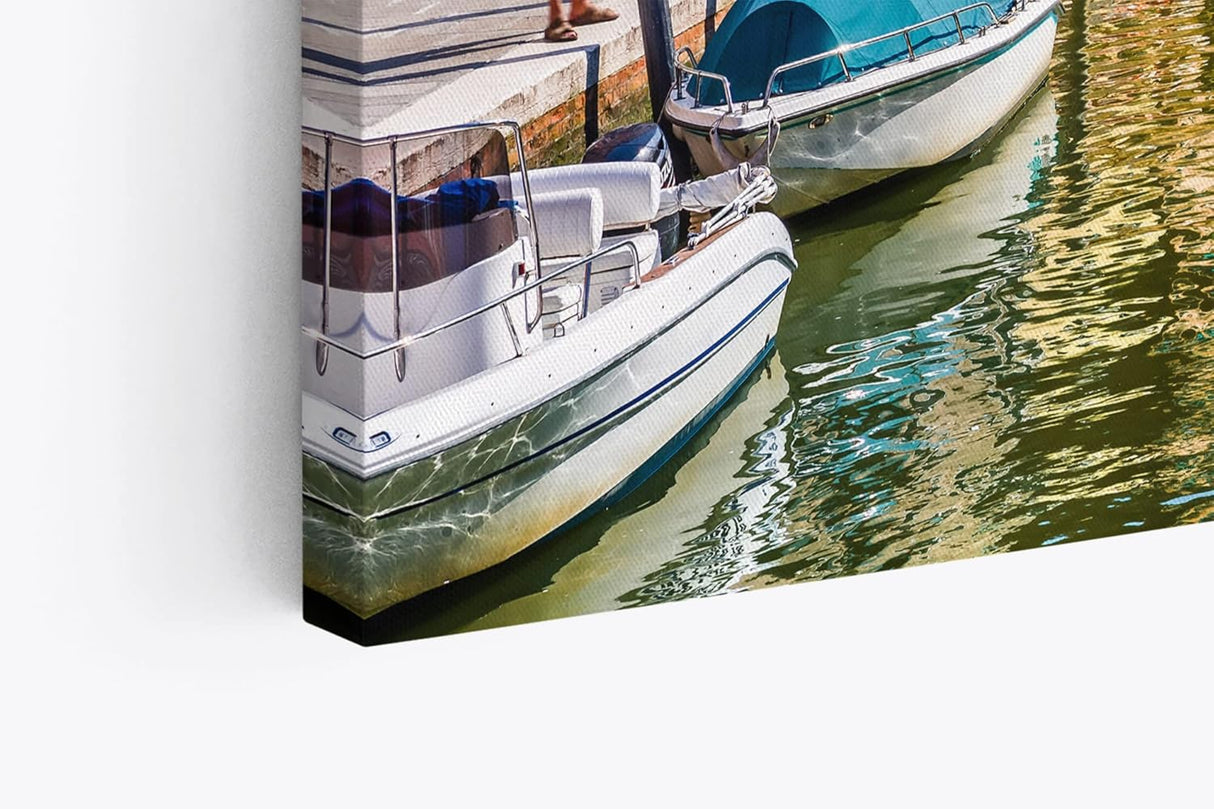 Paul Sinus Wandbild 120x80cm Italien Venedig Boote Altstadt Kanal Sommer