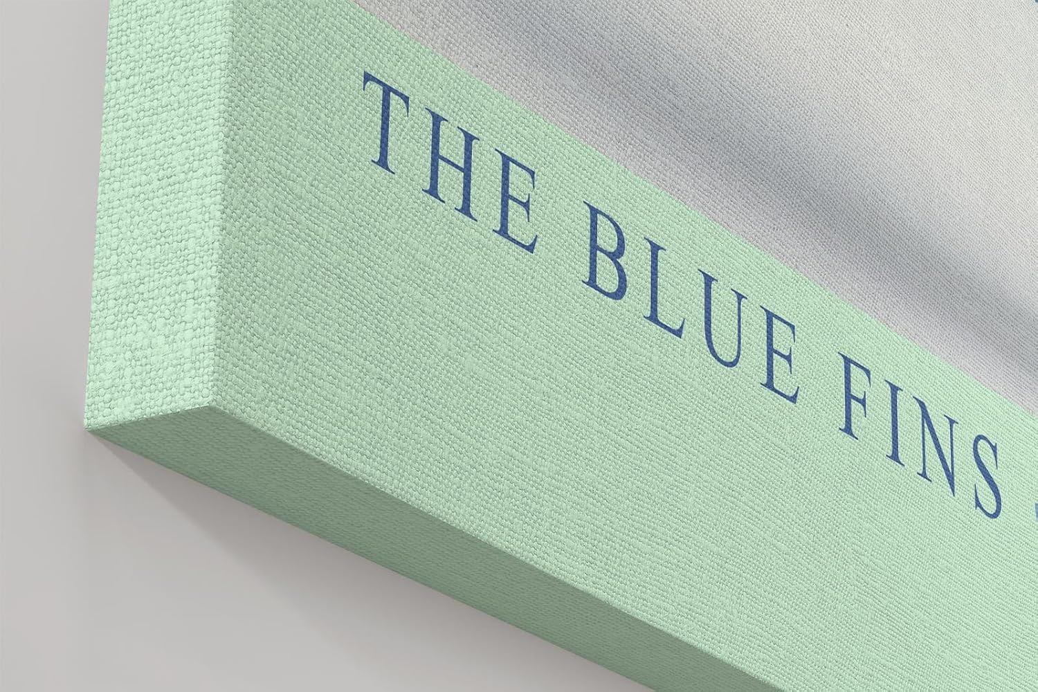 Paul Sinus Wandbild in 40x60cm The Blue Fins – kunstvoller Fisch in filigraner Blau-Weiß-Porzellanoptik für elegante Raumgestaltung