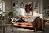 Paul Sinus Wandbild in 40x60cm Black Petal Rise in Rot und Schwarz – Abstrakte Explosion organischer Formen mit intensiver Ausdruckskraft