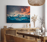 Paul Sinus Wandbild 120x80cm Gebirge Berge Schneegipfel Berglandschaft Natur