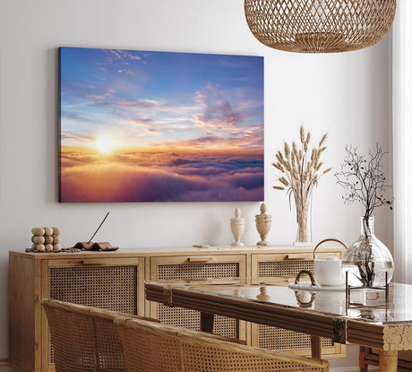 Paul Sinus Wandbild 120x80cm Über den Wolken Sonne Himmel Sonnenuntergang