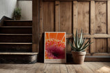 Paul Sinus Kunstdruck 40x60cm Blume Makro orange pink Nahaufnahme Detail Floral Flare