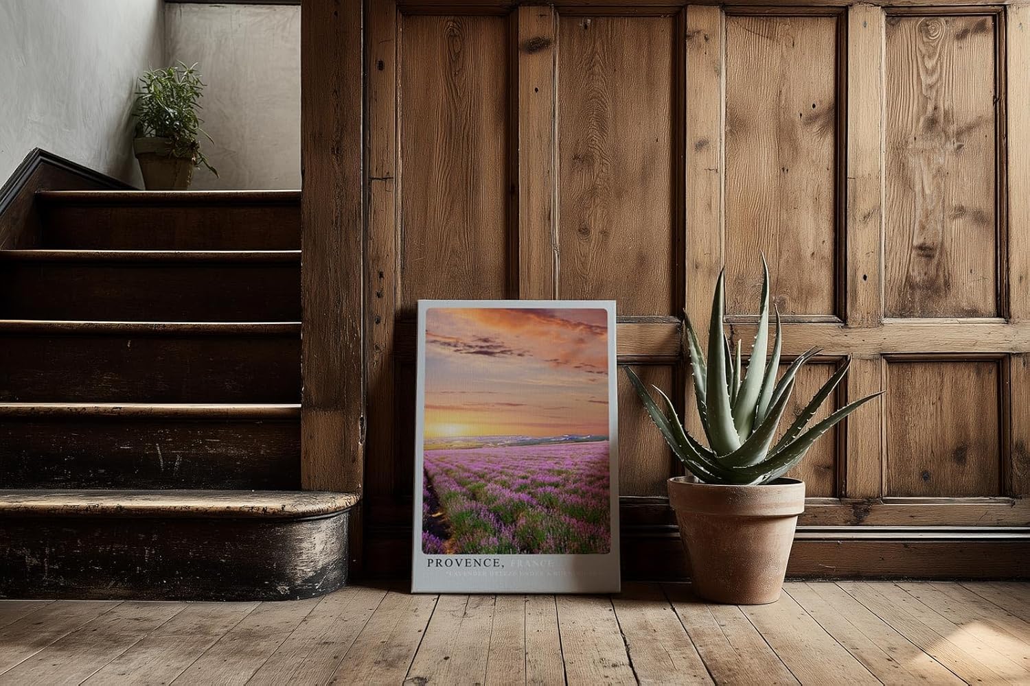 Paul Sinus Kunstdruck 40x60cm Lavendelfeld Provence Frankreich Sonnenuntergang Natur Provence France