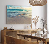 Paul Sinus Wandbild 120x80cm Meer Ozean Horizont Strand Wellen Wolken