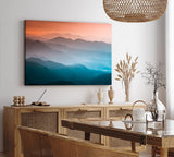 Paul Sinus Wandbild 120x80cm Berge Gebirge Bergkette Himmel Wolken