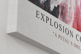 Paul Sinus Wandbild in 40x60cm Explosion Core – Ausdrucksstarkes abstraktes Kunstwerk mit dynamischer Farbexplosion in Rotund Weißtönen