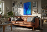 Paul Sinus Wandbild in 40x60cm Oceanic Layers – Abstrakte Tiefen in Blau für moderne Raumgestaltung