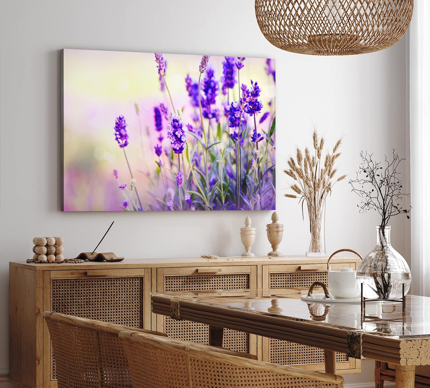 Paul Sinus Wandbild 120x80cm Lavendel Blumen Violett Feldblumen Wildblumen