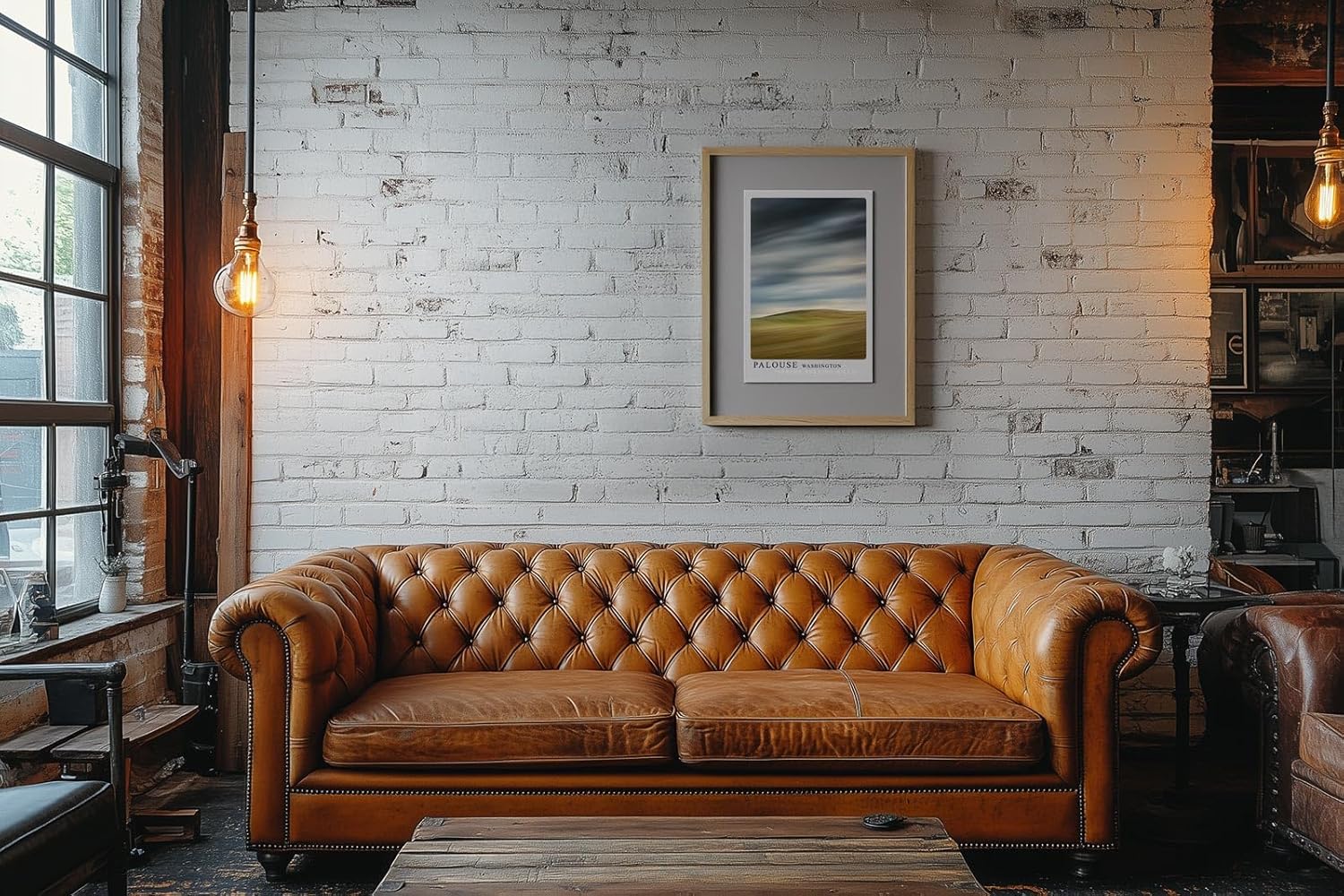 Paul Sinus Leinwandbild 40x60cm minimalistische Landschaft mit sanften Hügeln und dramatischem Himmel, beruhigende Wandkunst