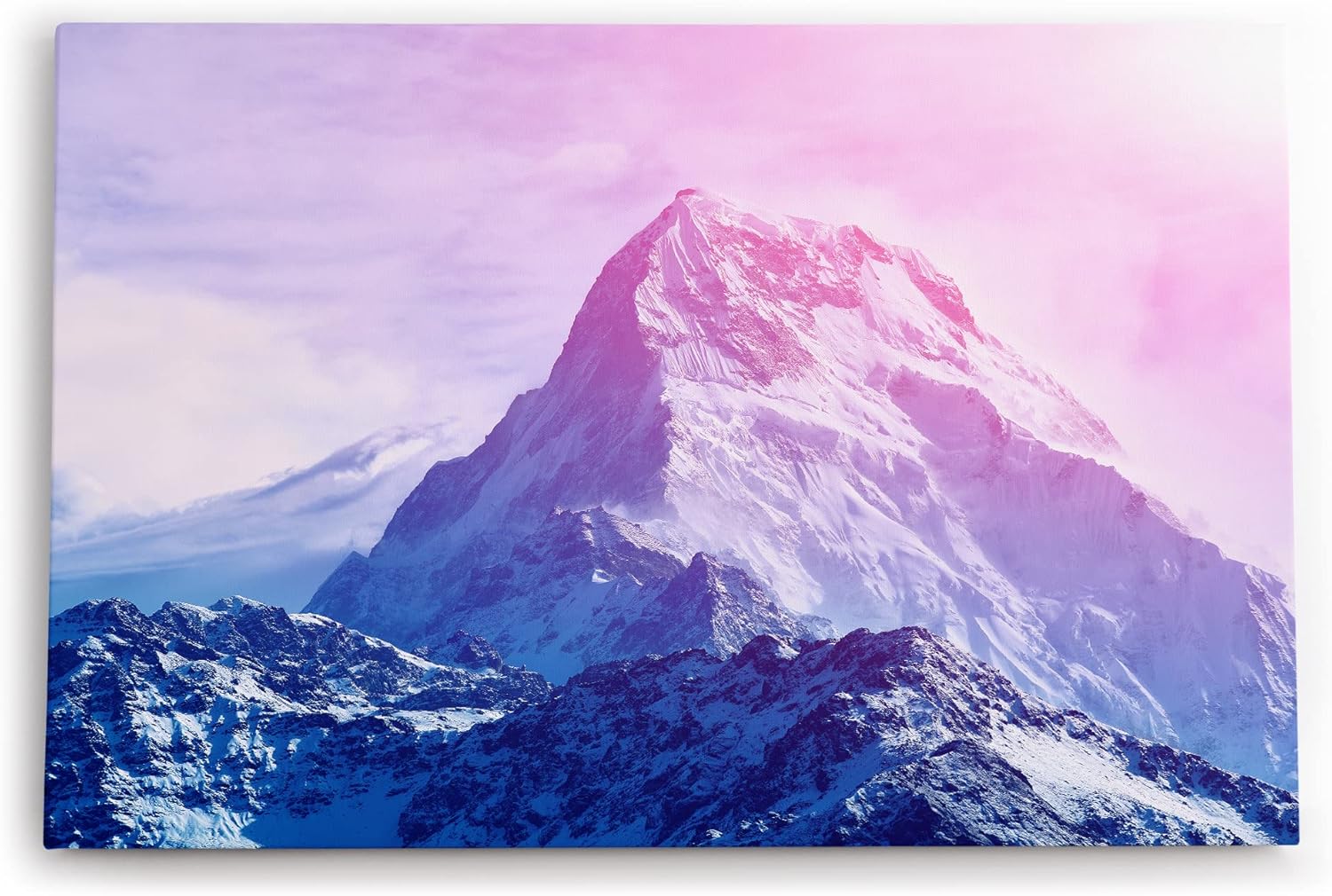 Paul Sinus Wandbild 120x80cm Ama Dablam Berggipfel Nepal Himalaya Berg Blau