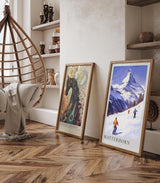Paul Sinus Leinwandbild 60x90cm Matterhorn – Alpen, Ski, Wintersport, Schnee, Berge, Natur, Skifahren, Schweiz, Hochgebirge, Panorama, Abenteuer