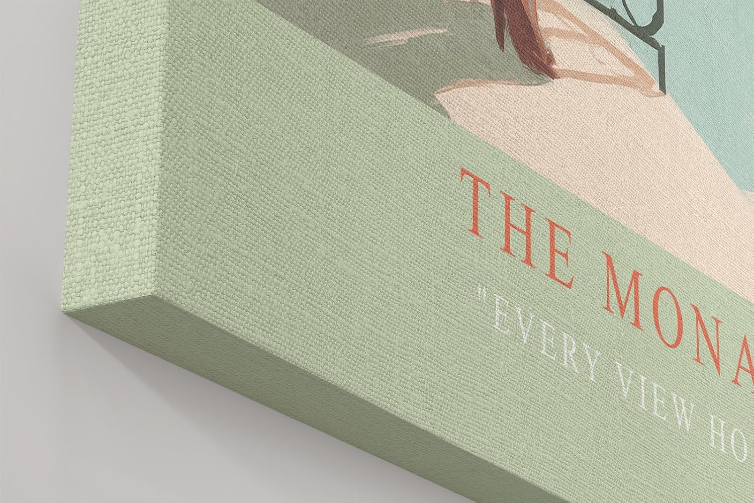 Paul Sinus Wandbild in 40x60cm elegante Frau mit Blick auf Yachthafen von Monaco in pastelligen Farben – stilvolles Retro-Reiseposter für zeitlose Wohnakzente