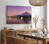 Paul Sinus Wandbild 120x80cm Japan Fuji Berg Vulkan Nachtlichter Küste