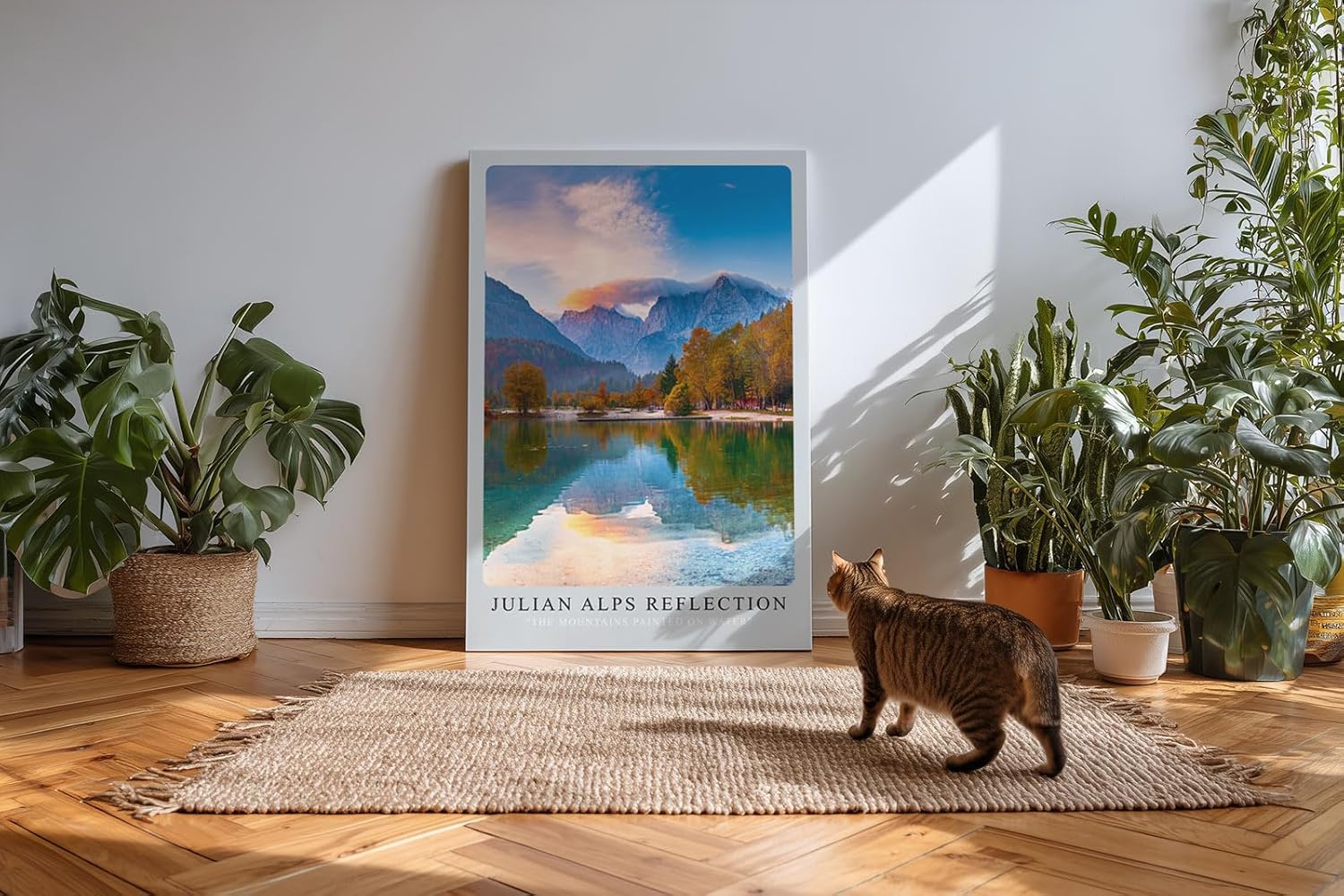 Paul Sinus Kunstdruck 40x60cm Julian Alps Reflection mit Berglandschaft und Spiegelung im See