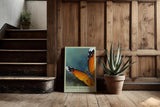 Paul Sinus Kunstdruck 40x60cm Schmetterling Nahaufnahme mit orange-schwarzen Flügeln – Moment voll Balance und Ruhe