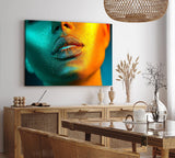 Paul Sinus Wandbild 120x80cm Frauen Lippen Sexy Make Up Porträt Model