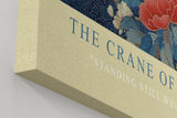 Paul Sinus Wandbild in 40x60cm The Crane of Spring mit elegantem Kranich zwischen blühenden Magnolien für harmonische Wandgestaltung