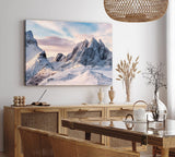 Paul Sinus Wandbild 120x80cm Norwegen Berge Schneegipfel Berggipfel Felsen Schnee