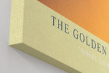 Paul Sinus Wandbild in 40x60cm The Golden Ascent – Minimalistische Dünenlandschaft in goldenen und blauen Tönen für stilvolle Raumgestaltung