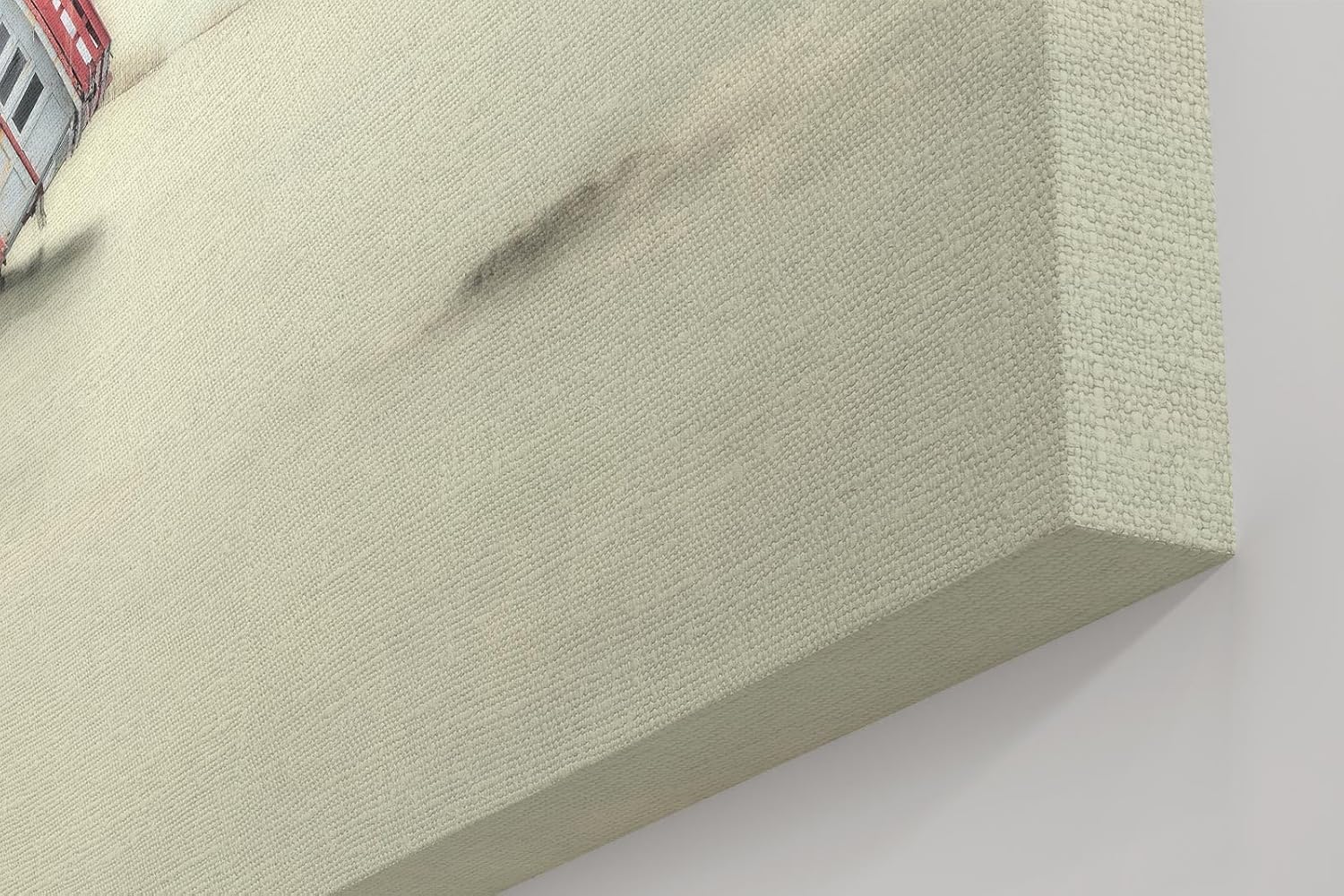 Sinus Art Wandbild 120x80cm Die Szene eines gekippten Bootes auf ruhiger Wasserfläche wirkt melancholisch und meditativ zugleich