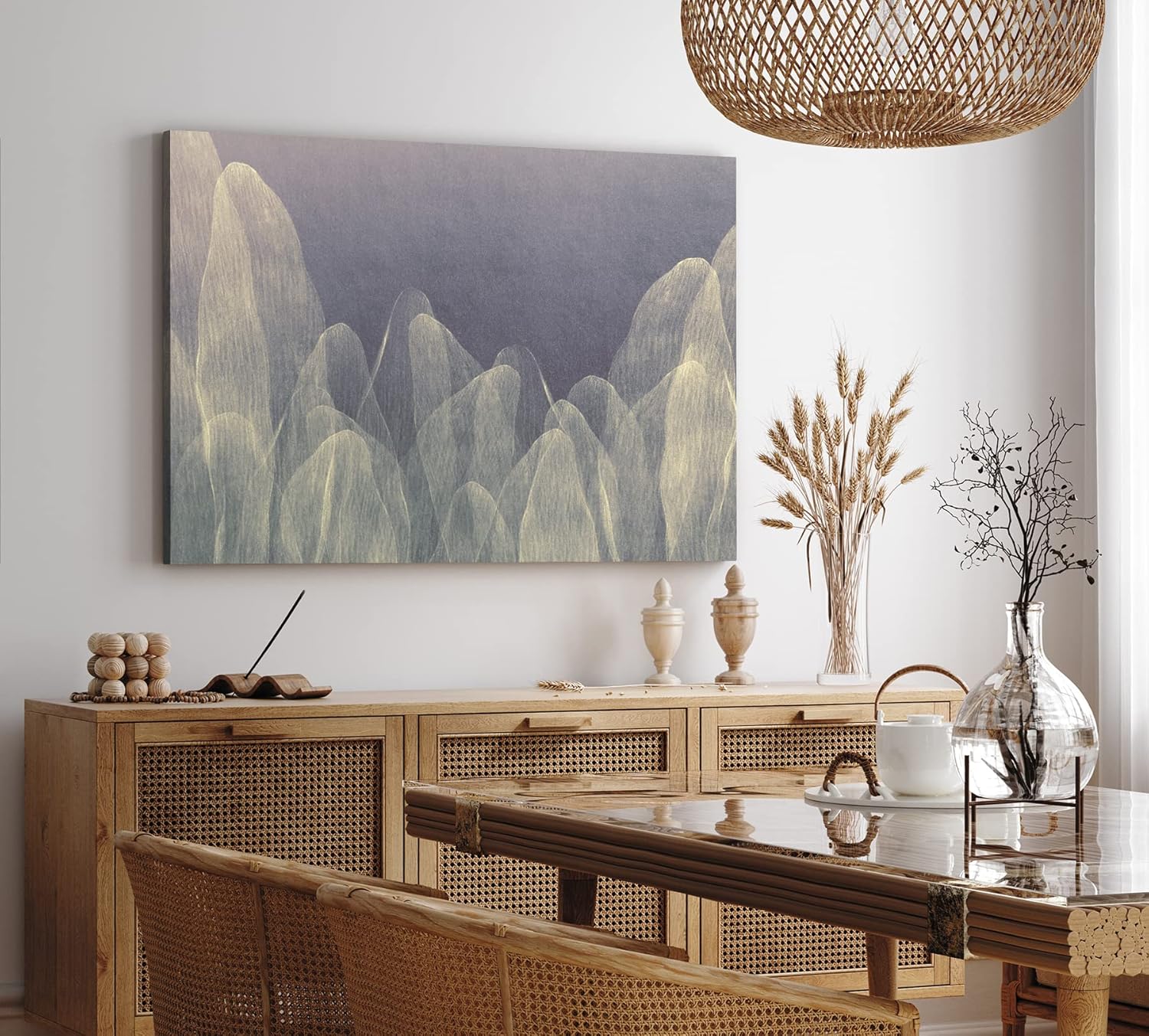 Paul Sinus Wandbild 120x80cm Abstrakte Bild von Blüten Kunstvoll Fotokunst