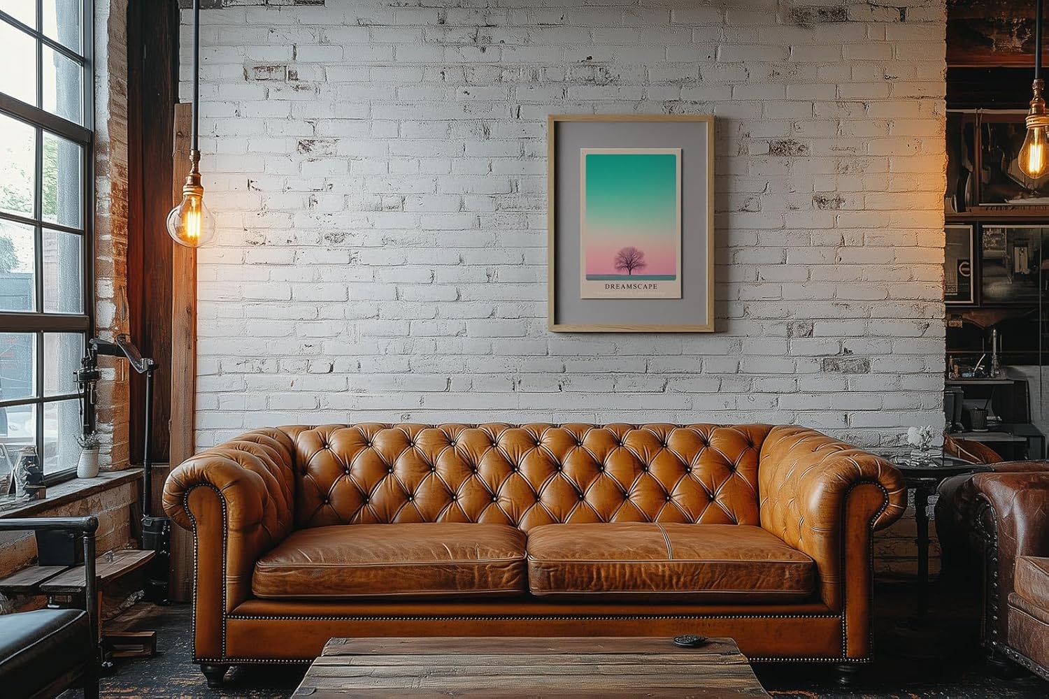 Paul Sinus Leinwandbild 80x120cm Dreamscape – Minimalismus, Natur, Farbverlauf, Ästhetik, Kunst, Träume, Harmonie, Balance, Landschaft, Meditativ, Ruhe