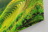 Sinus Art Wandbild 120x80cm Leuchtende Reisterrassen in der Morgensonne vor sanftem Bergpanorama