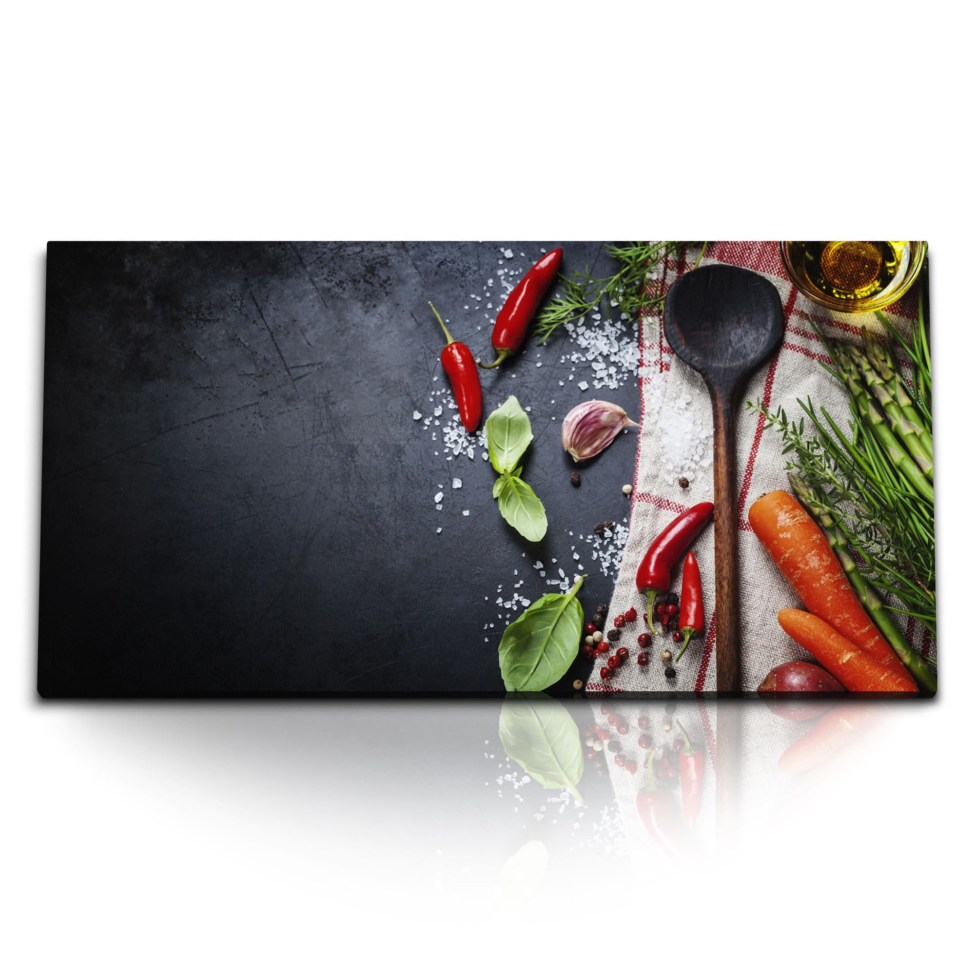 Paul Sinus Wandbild 120x60cm – Leckere Pizzavielfalt, modernes Küchenbild auf Leinwand, rustikale Essenskunst für Küche, Esszimmer, Restaurant, italienische Atmosphäre