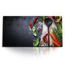 Paul Sinus Wandbild 120x60cm – Leckere Pizzavielfalt, modernes Küchenbild auf Leinwand, rustikale Essenskunst für Küche, Esszimmer, Restaurant, italienische Atmosphäre
