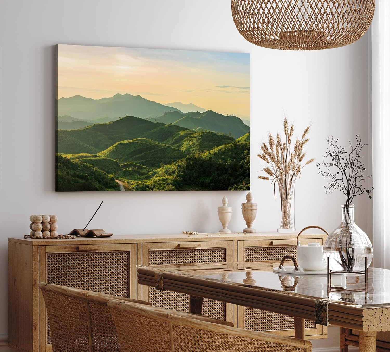 Wandbild 120x80cm Thailand Thong Pha Phum Gebirge Berge Berglandschaft