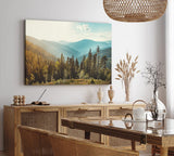Paul Sinus Wandbild 120x80cm Berglandschaft Berge Gebirge Tannen Natur