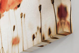 Sinus Art Wandbild 120x80cm Filigrane Mohnblumen vor hellem Hintergrund in minimalistischem Stil – leicht und poetisch