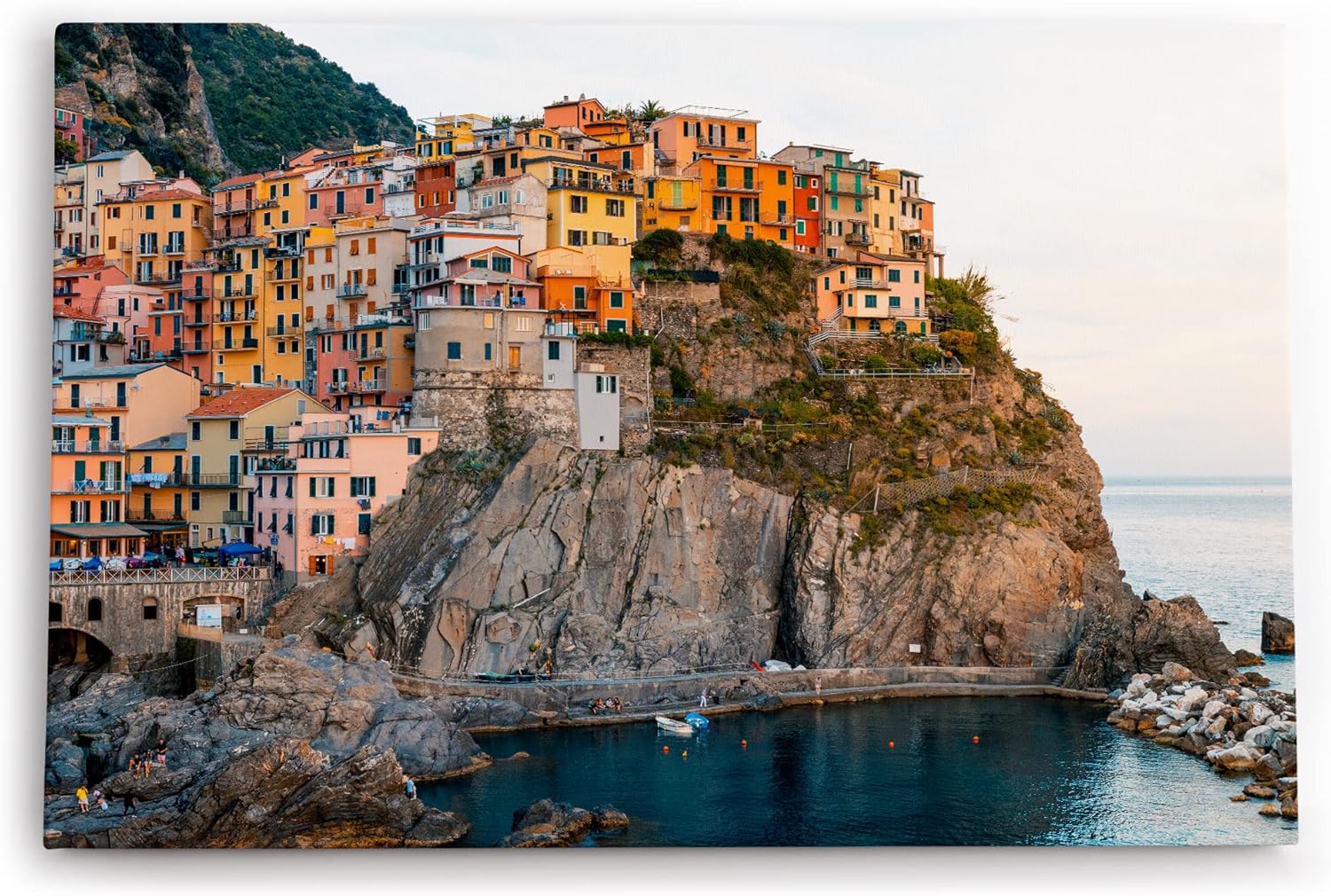 Paul Sinus Wandbild 120x80cm Cinque de Terre Italien Küstenstadt Klippe Mittelmeer