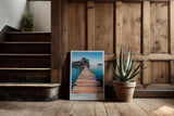 Paul Sinus Kunstdruck 40x60cm Cameo Island mit Holzsteg und türkisblauem Meer auf Zakynthos