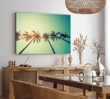 Wandbild 120x80cm Palmen Süden Sonnenschein Sommer Himmel Kunstvoll
