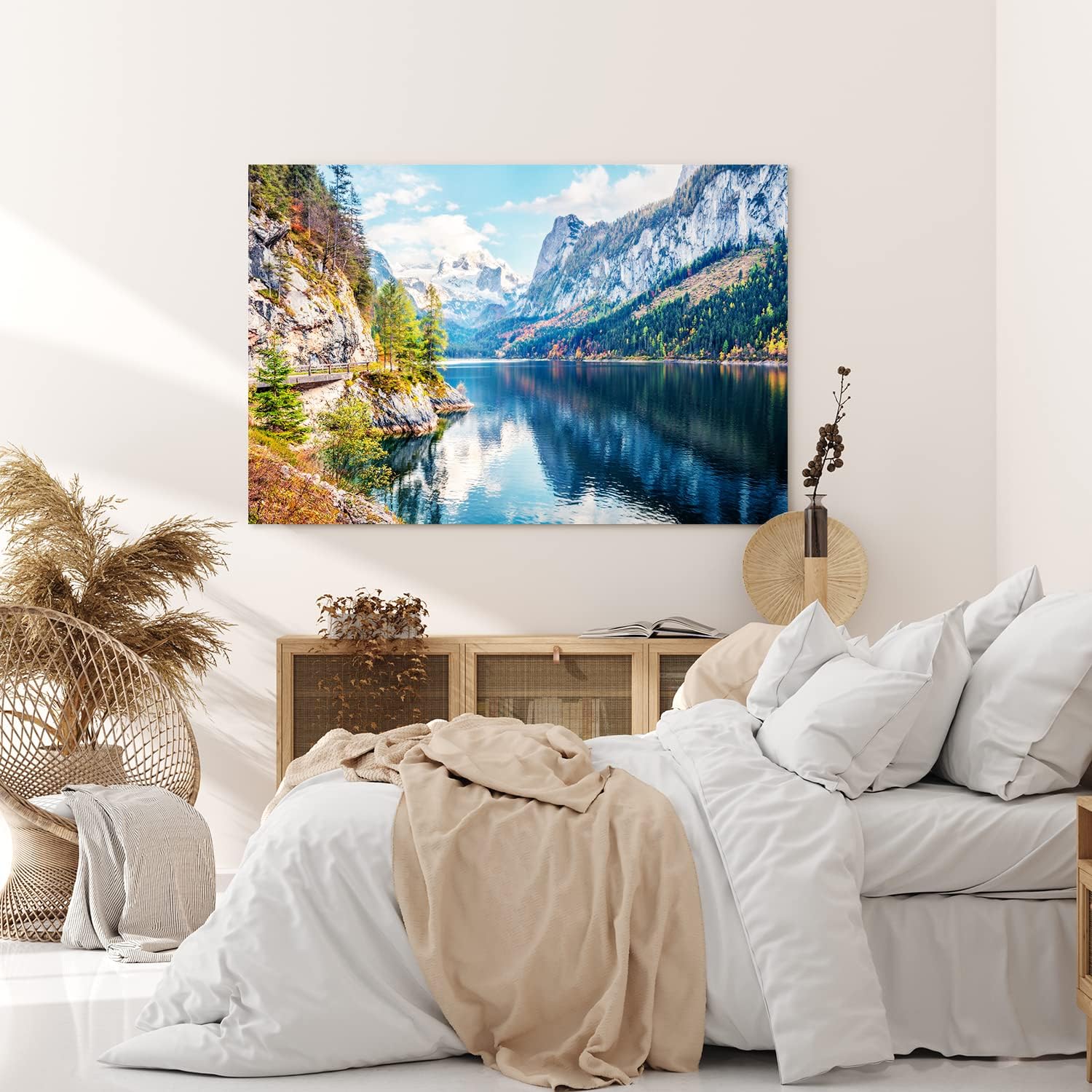 Paul Sinus Wandbild 120x80cm Pragser Wildsee Alpen Italien Bergsee See Berge