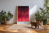 Paul Sinus Kunstdruck 40x60cm Center of Bloom – Makroaufnahme einer roten Blüte mit faszinierender Struktur und Tiefe