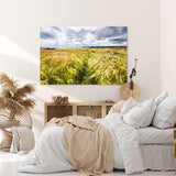 Paul Sinus Wandbild 120x80cm Weizenfeld Meer Weizen Natur Wolken Horizont